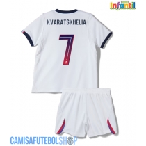 Camisa de time de futebol Paris Saint-Germain Khvicha Kvaratskhelia #7 Replicas 2º Equipamento Infantil 2026-27 Manga Curta (+ Calças curtas)